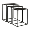 Uttermost Coreene Three Piece Iron Nesting Table Set With Aluminum Plated Antiqued Bronze