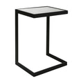 Uttermost 25041 Windell 16 1 2 Inch Wide Iron End Table With Mirrored Top Aged Black