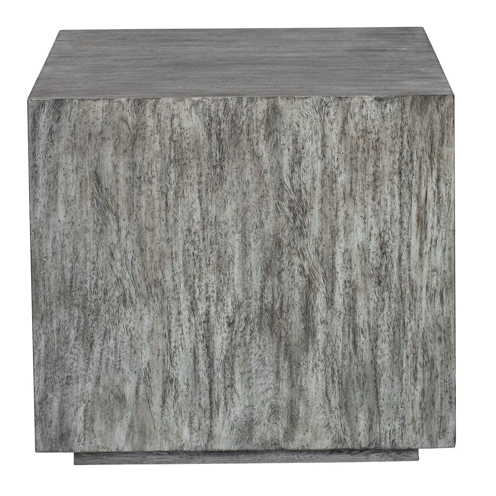 Uttermost Kareem 24 Wide Wood Side Table Warm Metallic Gray