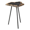 Uttermost 25461 Mircea 16 Wide Cross Section Petrified Wood Accent Black Natural