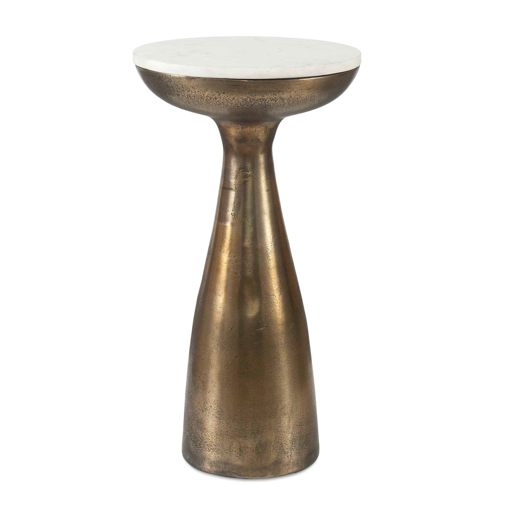 Uttermost 50250 Torin 12 Wide Aluminum And Marble Table