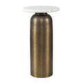 Uttermost 50251 Reiss 12 Wide Aluminum And Marble Table