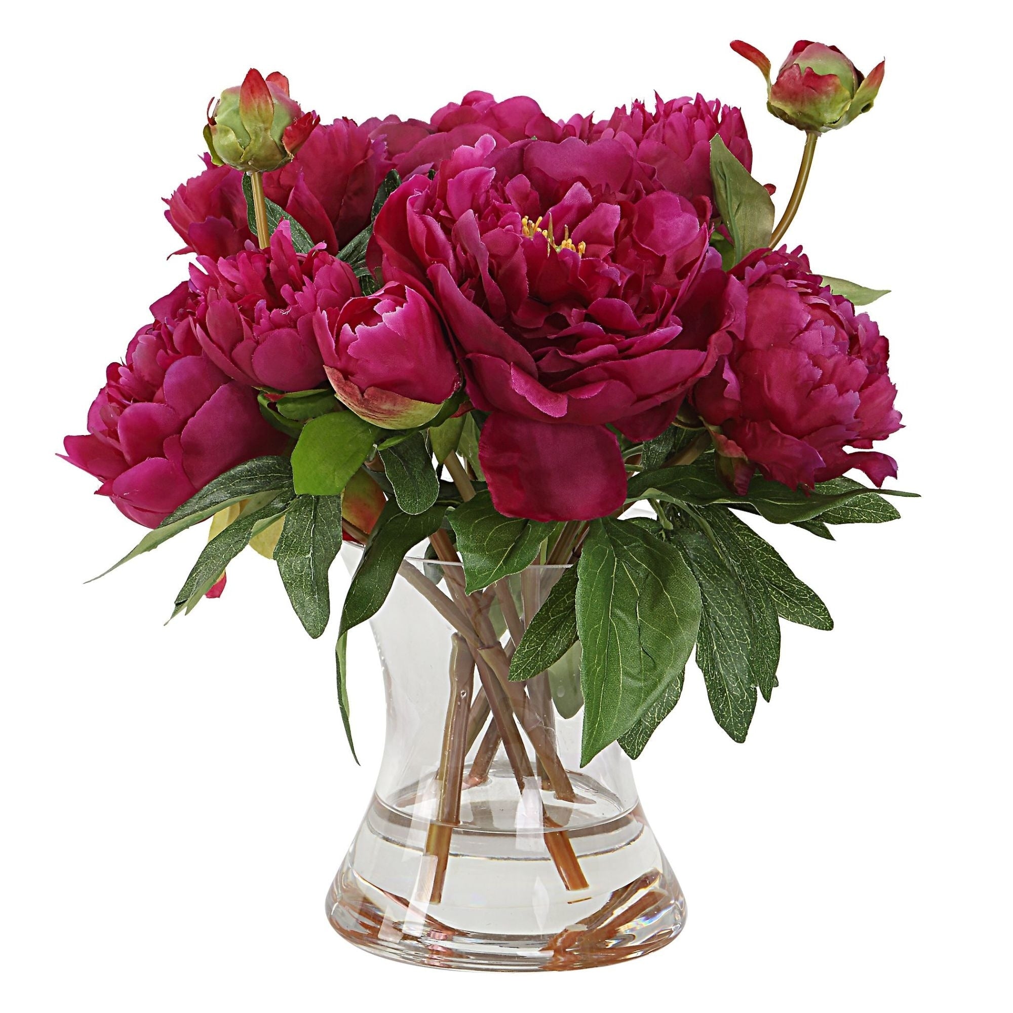 Uttermost 60195 Prima Peony 12 1 2 Artificial Plant Glass Vase