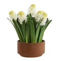 Uttermost 60242 Sincerity 17 Wide Hyacinth Flower Artificial Plant In White Terracotta