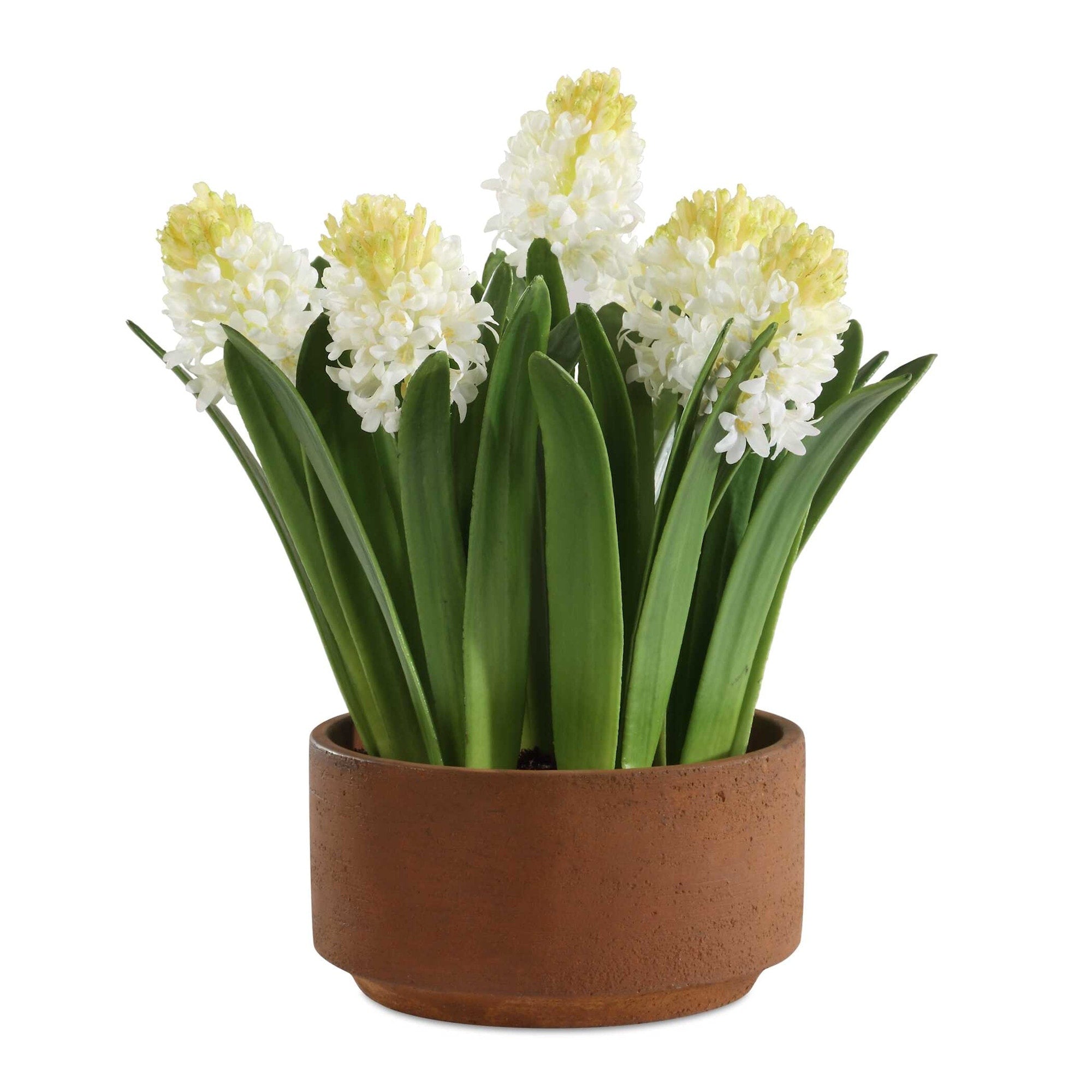 Uttermost 60242 Sincerity 17 Wide Hyacinth Flower Artificial Plant In White Terracotta