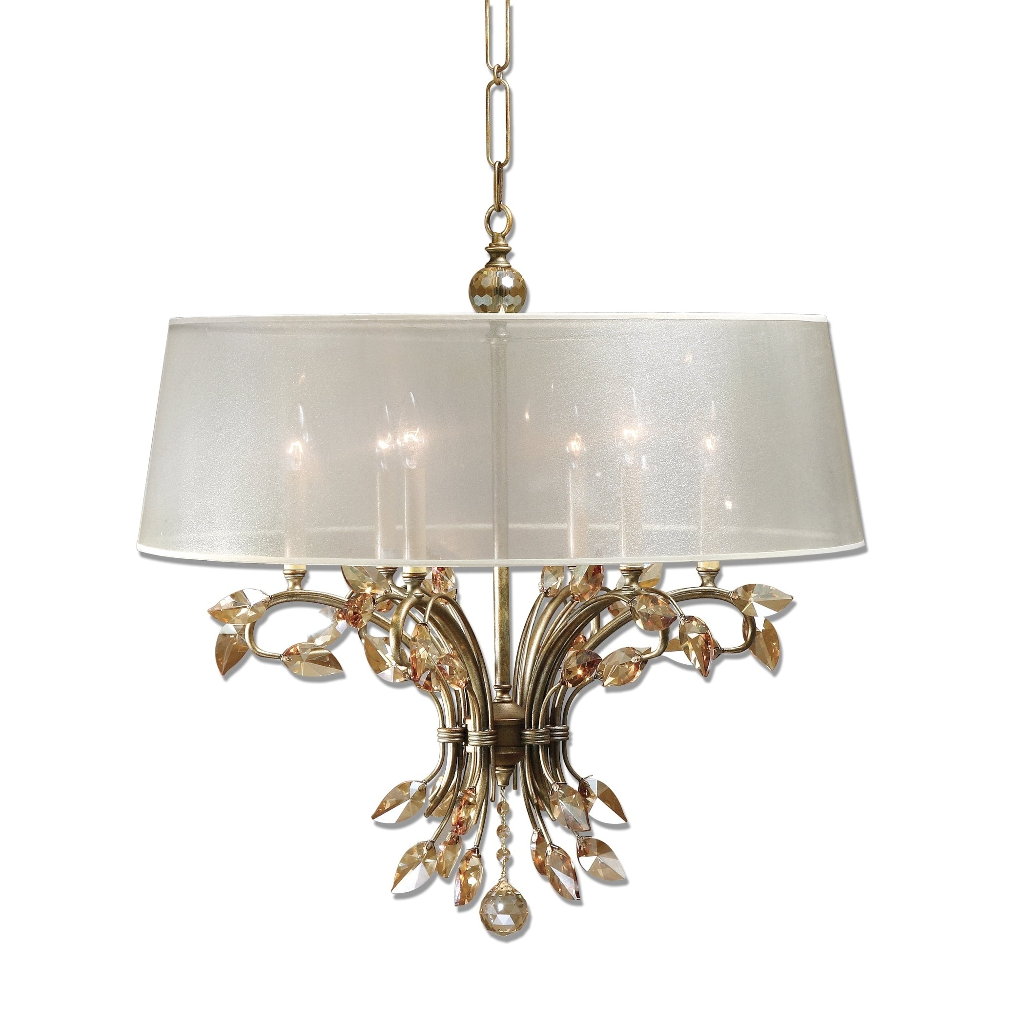 Uttermost Alenya Burnished Gold 6 Light Chandelier