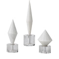 Uttermost Alize White Stone Sculptures Set Of 3