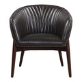 Uttermost 23380 Anders 27 1 2 Inch Wide Wood Frame Accent Chair With Fabric Upho Onyx