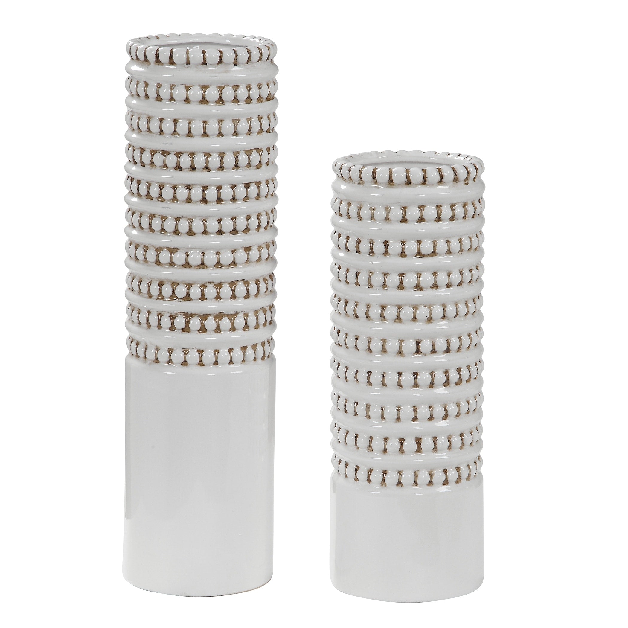 Uttermost Angelou White Vases Set Of 2