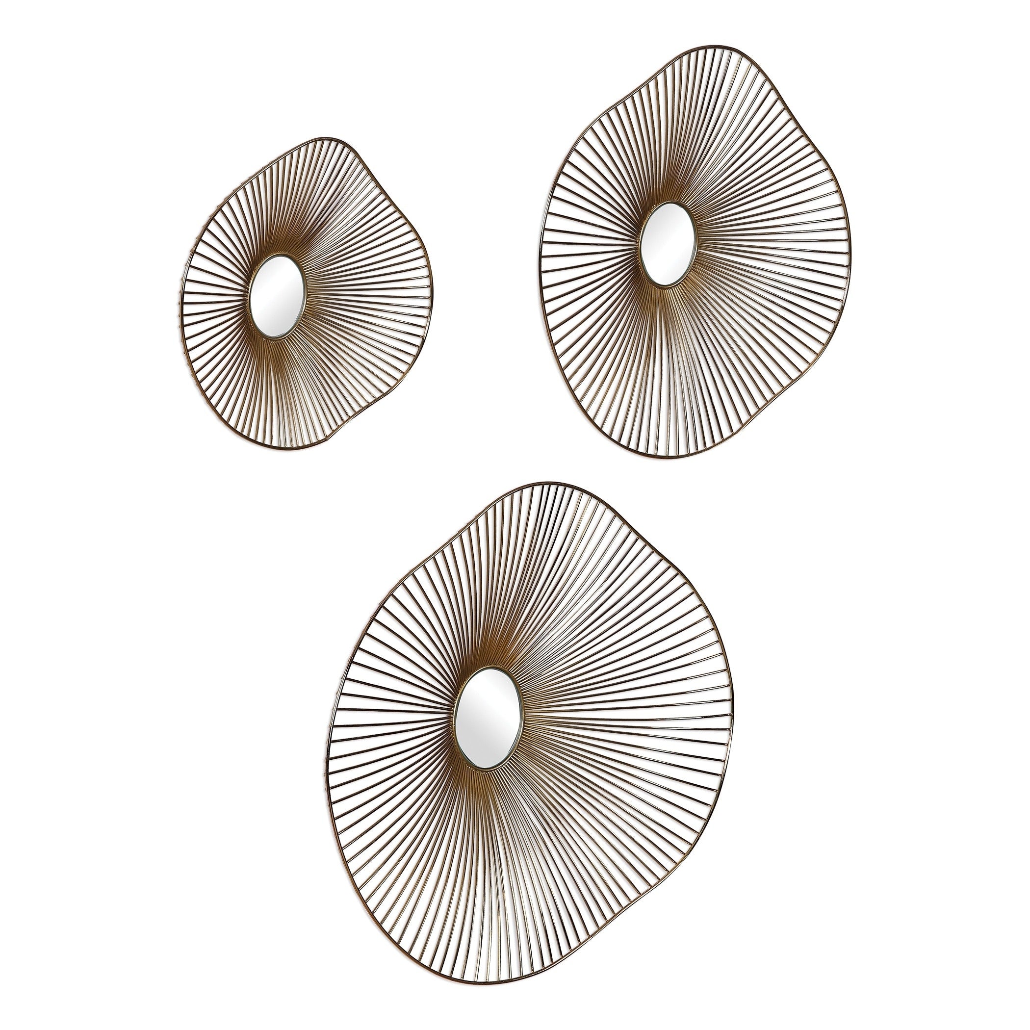 Uttermost Avarie Gold Metal Wall Arts Set Of 3