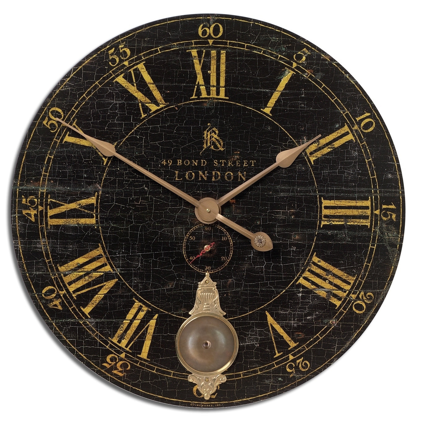 Uttermost Bond Street 30 Inch Black Wall Clock
