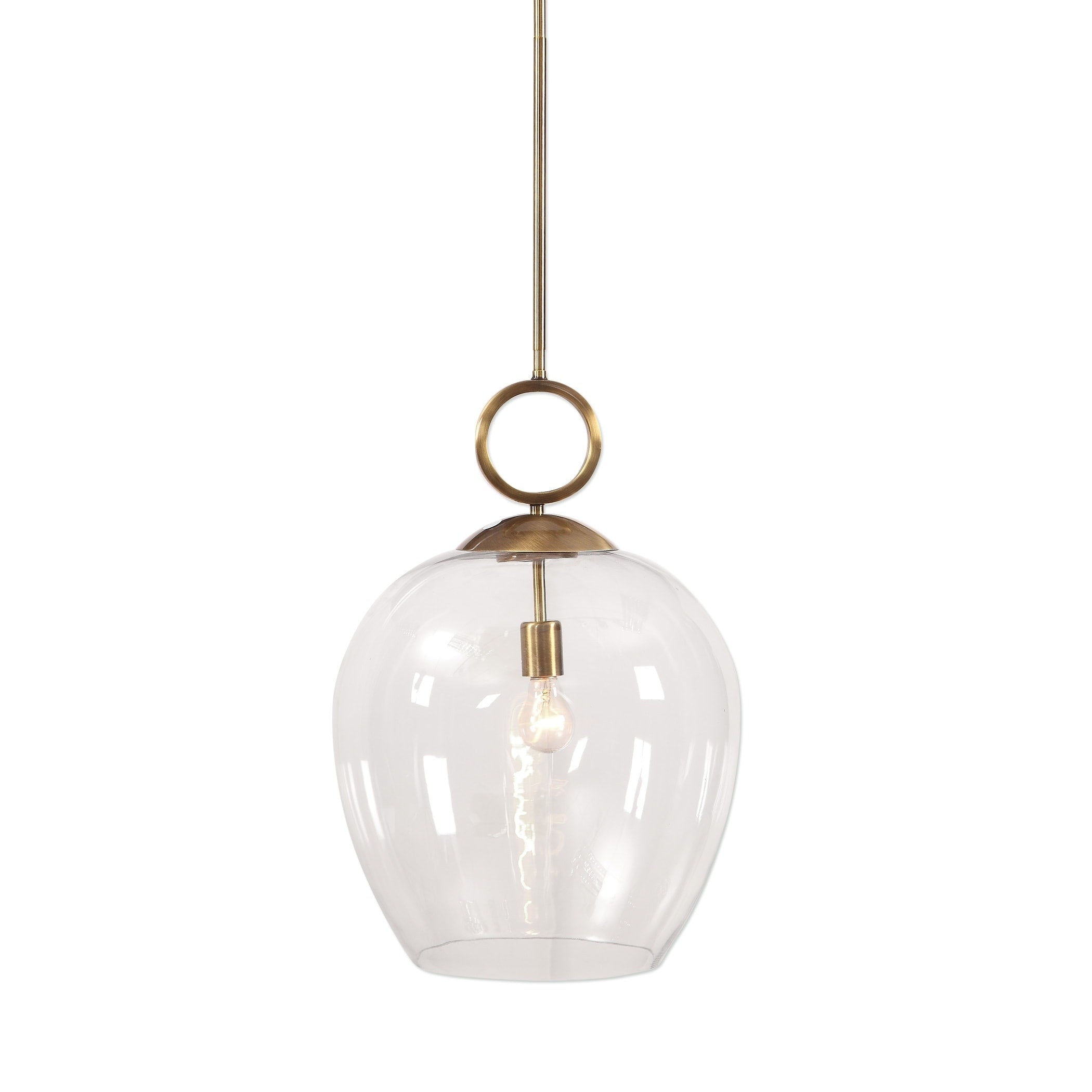 Uttermost Calix Aged Brass 1 Light Pendant