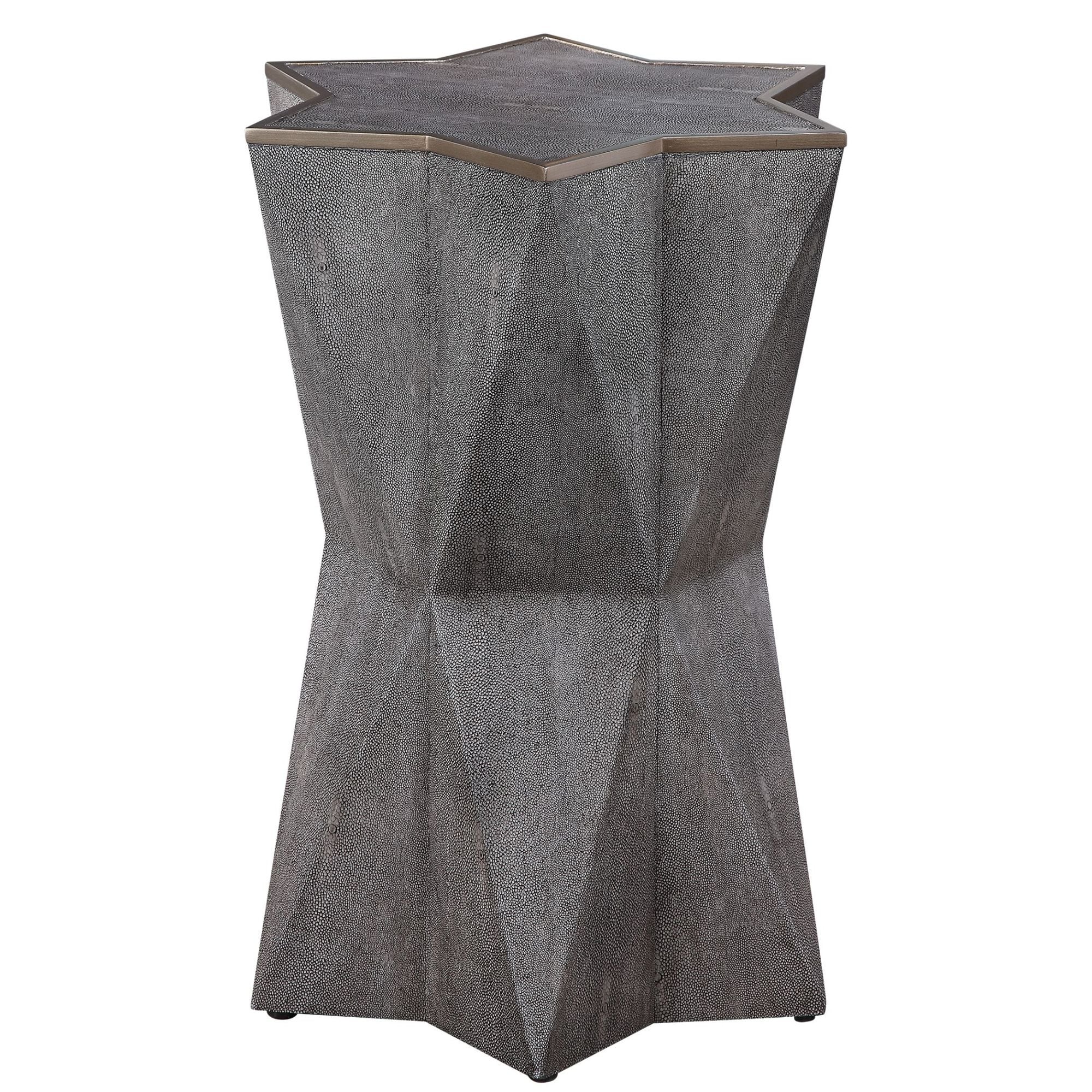 Uttermost 24948 Capella 16 Wide Star Shaped With Faux Shagreen Charcoal Gray