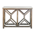 Uttermost 25811 Catali 41 Inch Wide Wood Console Table With Stone Top By Billy M Warm Oatmeal N A