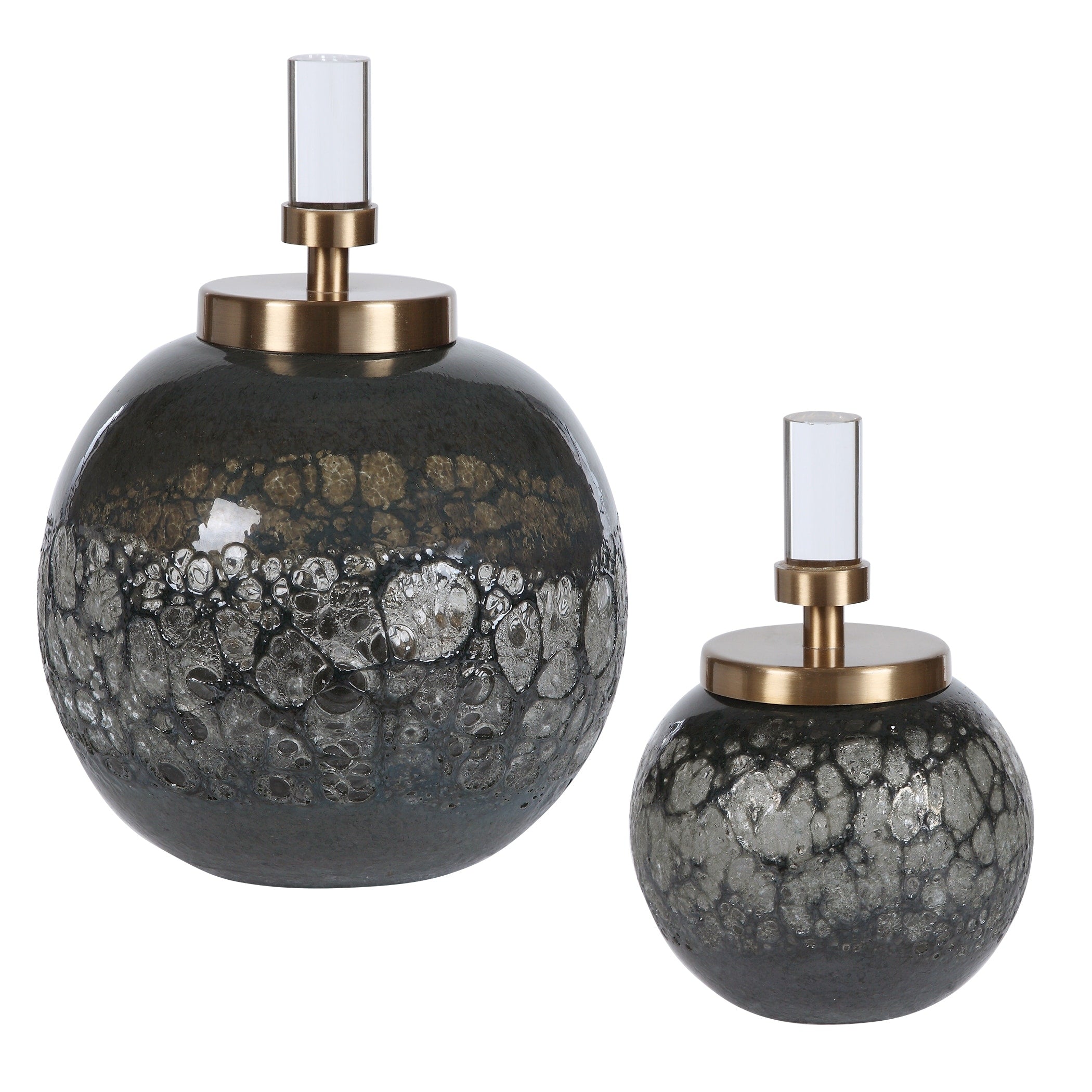 Uttermost Cessair Art Glass Bottles Set Of 2