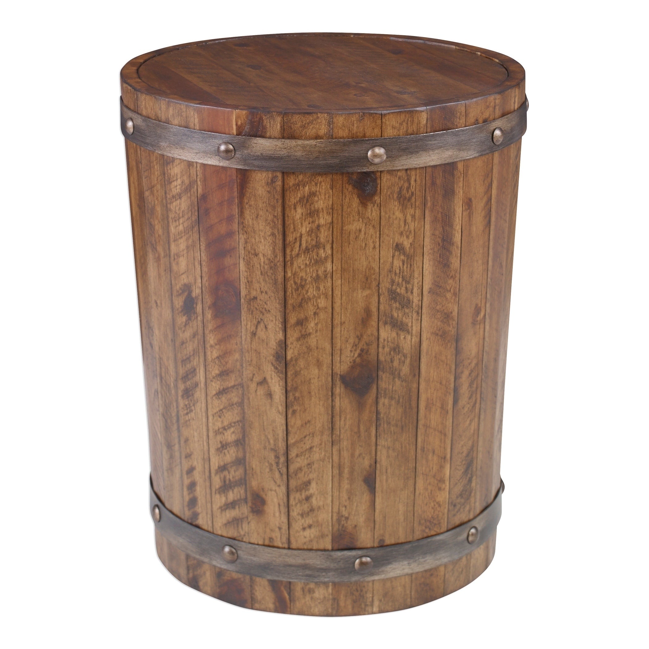 Uttermost Ceylon Wine Barrel Accent Table