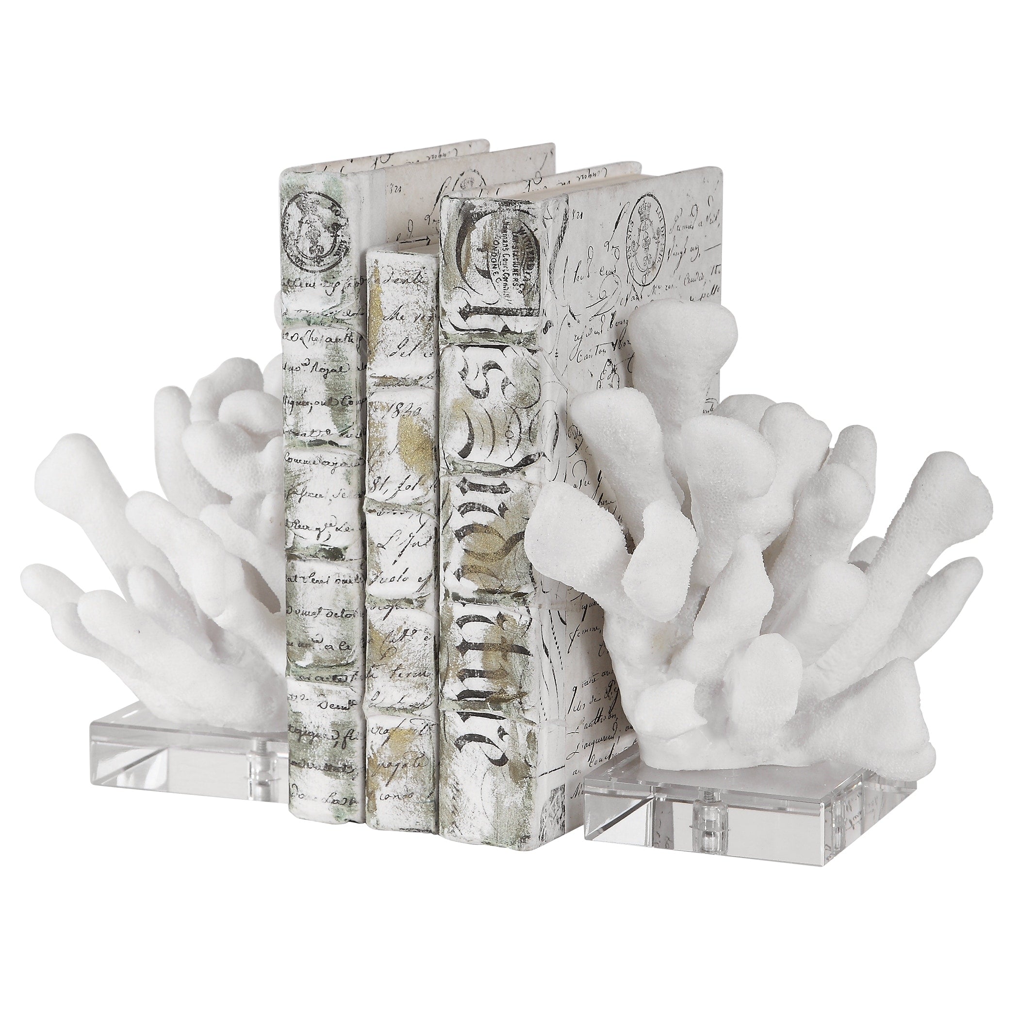 Uttermost Charbel White Bookends Set Of 2