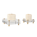 Uttermost Claire Crystal Block Candleholders Set Of 2