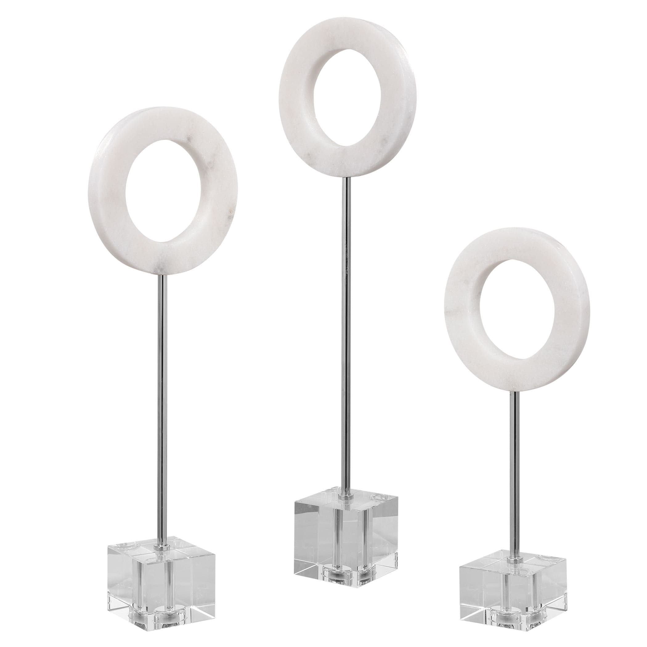 Uttermost Coin Toss Marble Rings Set Of 3