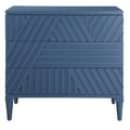 Uttermost 25383 Colby 36 Wide 3 Drawer Rubberwood Dresser Deep Sea Blue