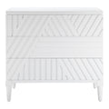 Uttermost 25382 Colby 36 Wide 3 Drawer Rubberwood Dresser Crisp White