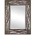 Uttermost Dorigrass Distressed Mocha Rustic Metal Framed Mirror 32X42X0.5