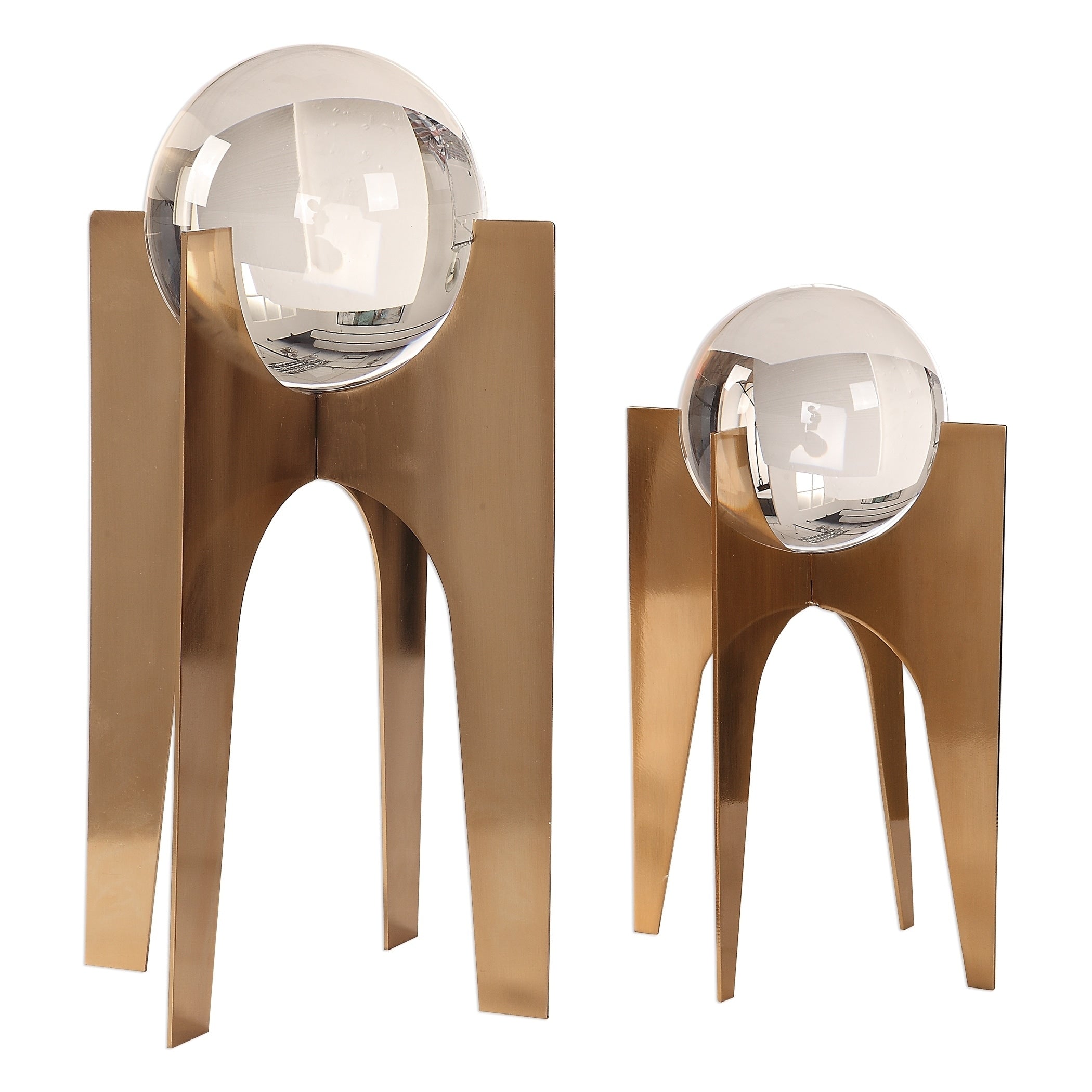 Uttermost Ellianna Brushed Plated Copper Bronze Spheres Set Of 2
