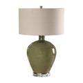 Uttermost Elva Distressed Emerald Green 1 Light Table Lamp