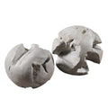 Uttermost 20107 Ermanno 16 Diameter 2 Piece Teak Wood Oversized Spheres Set B Pale Gray