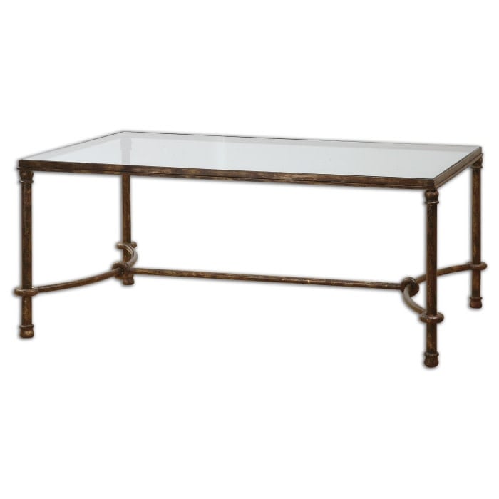 Uttermost 24333 Furniture Tables Coffee Tables From The Warring Series Rustic Bronze Patina N A