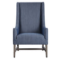 Uttermost 23562 Galiot 27 Wide Coastal Feel Wingback Arm Chair With Blue White