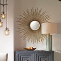 Uttermost 09602 Golden 47 X 47 Sunburst Beveled Framed Accent Mirror Antique Gold Leaf