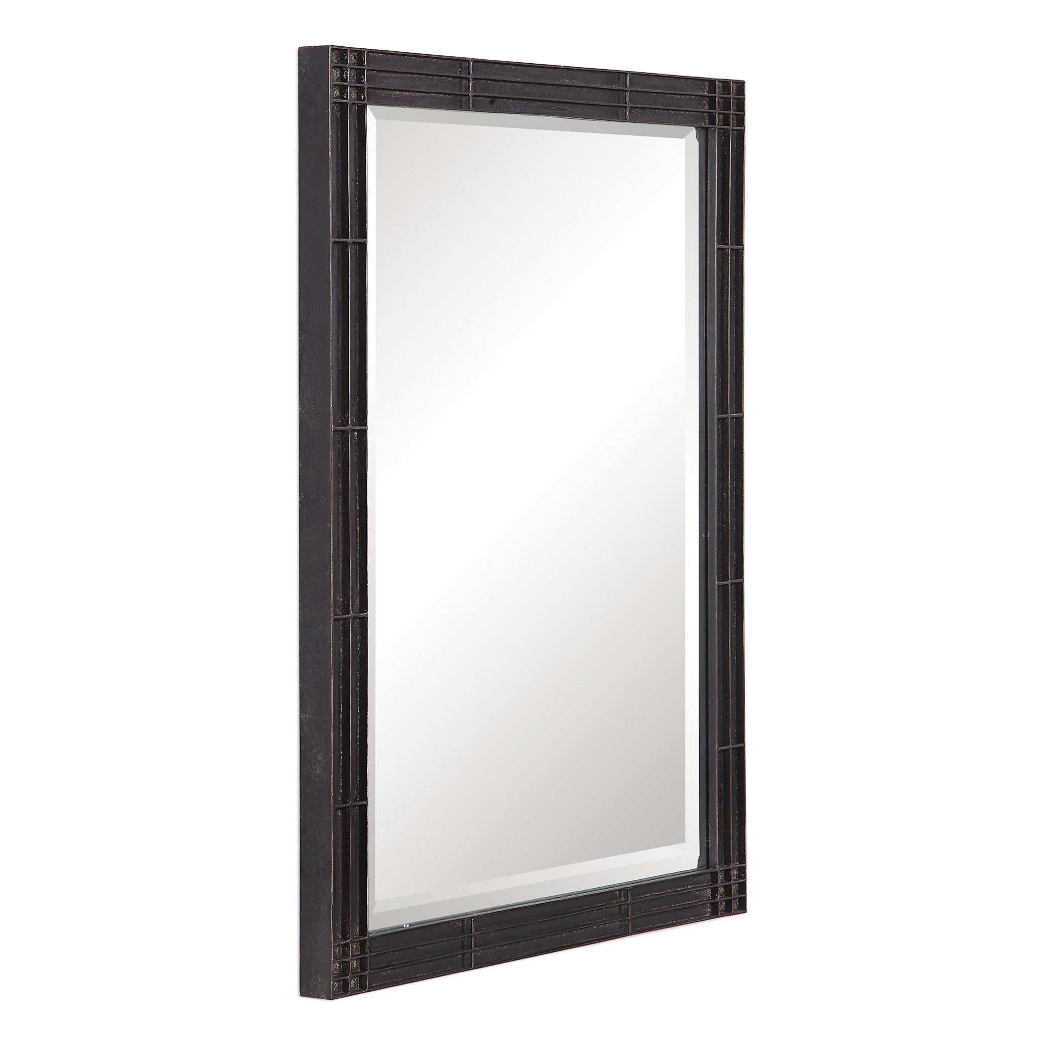 Uttermost Gower Aged Black Vanity Mirror Antique Black 25.25X34.625X1.5