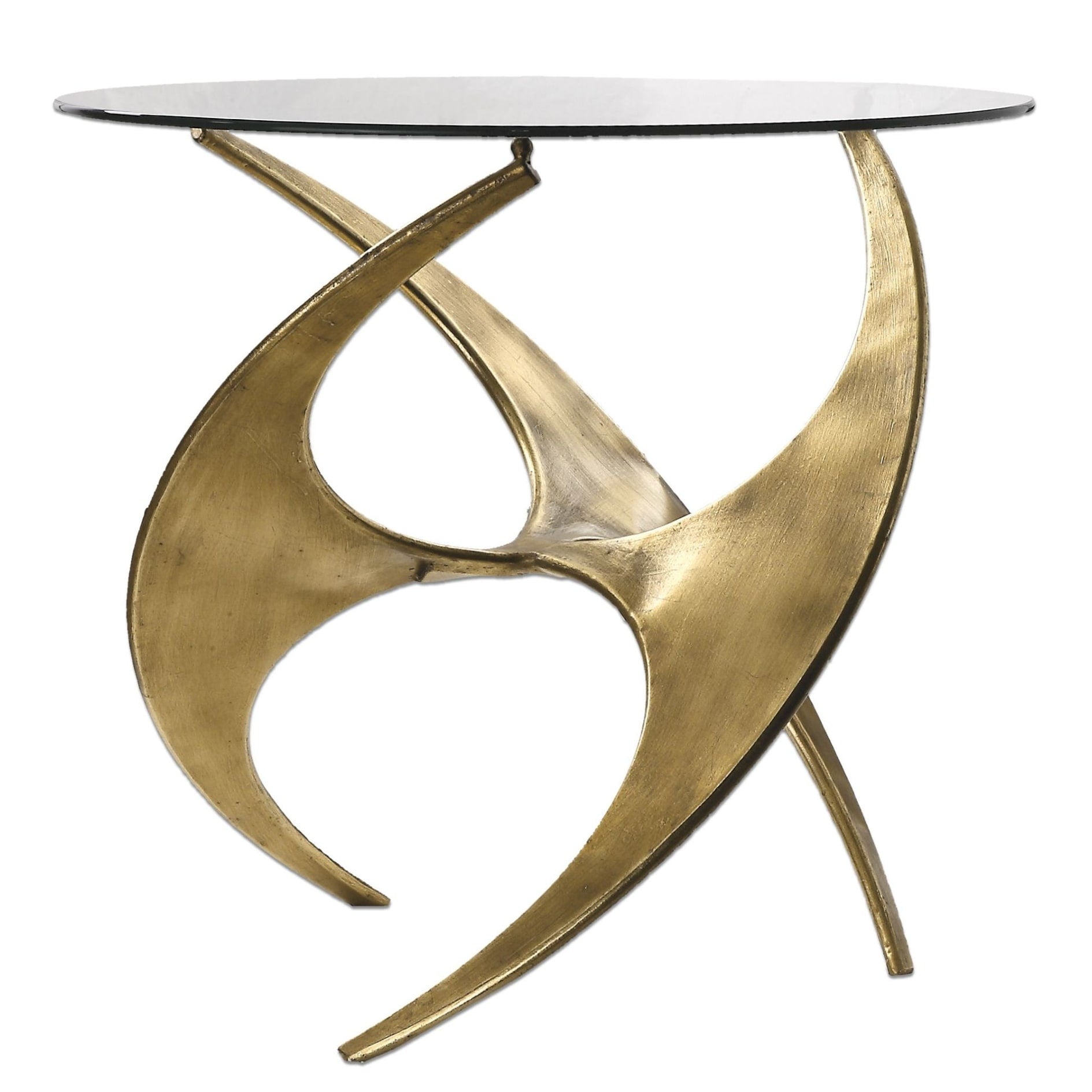 Uttermost 24516 Graciano Accent Table Designed By Grace Feyock Antique Gold
