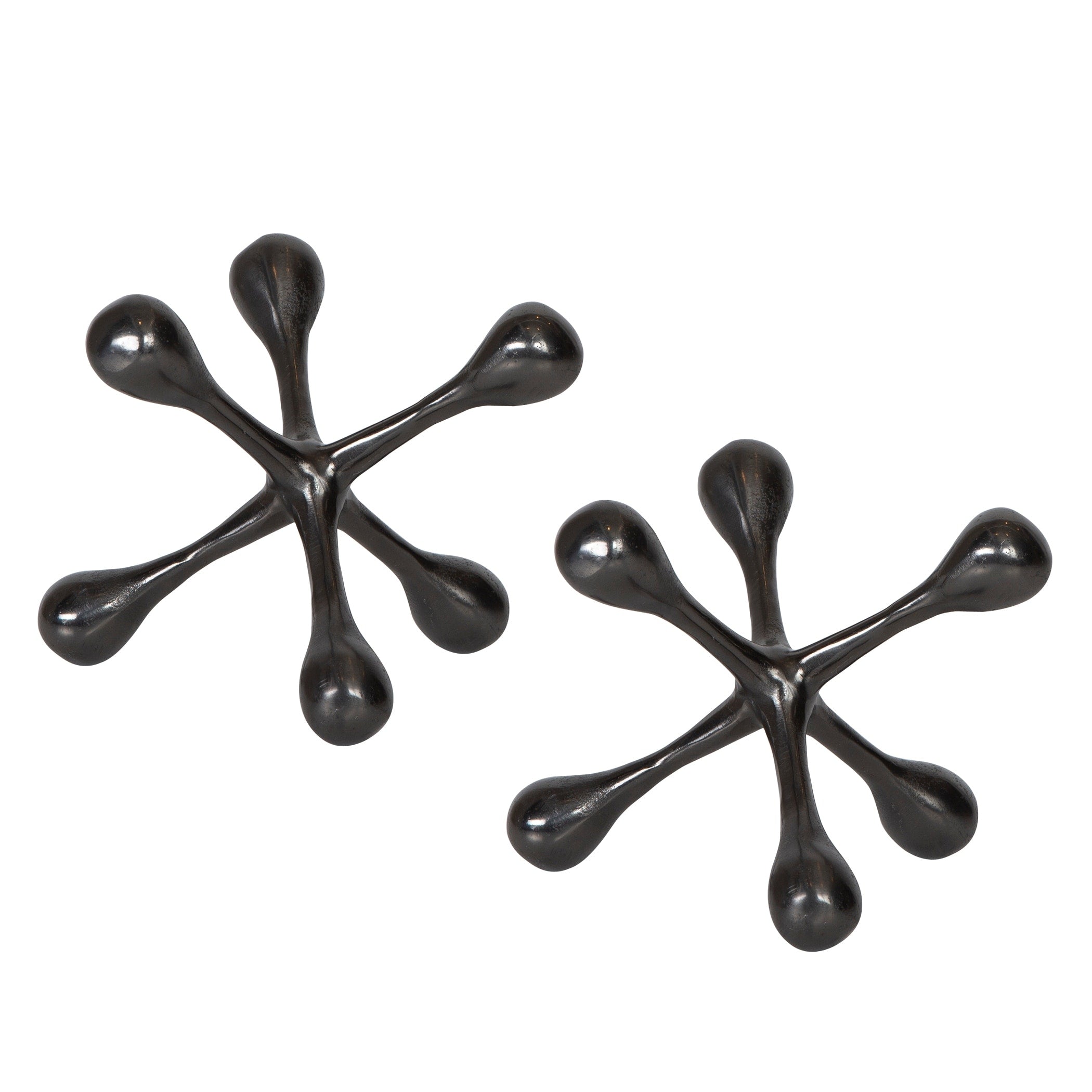 Uttermost Harlan Black Nickel Objects Set Of 2