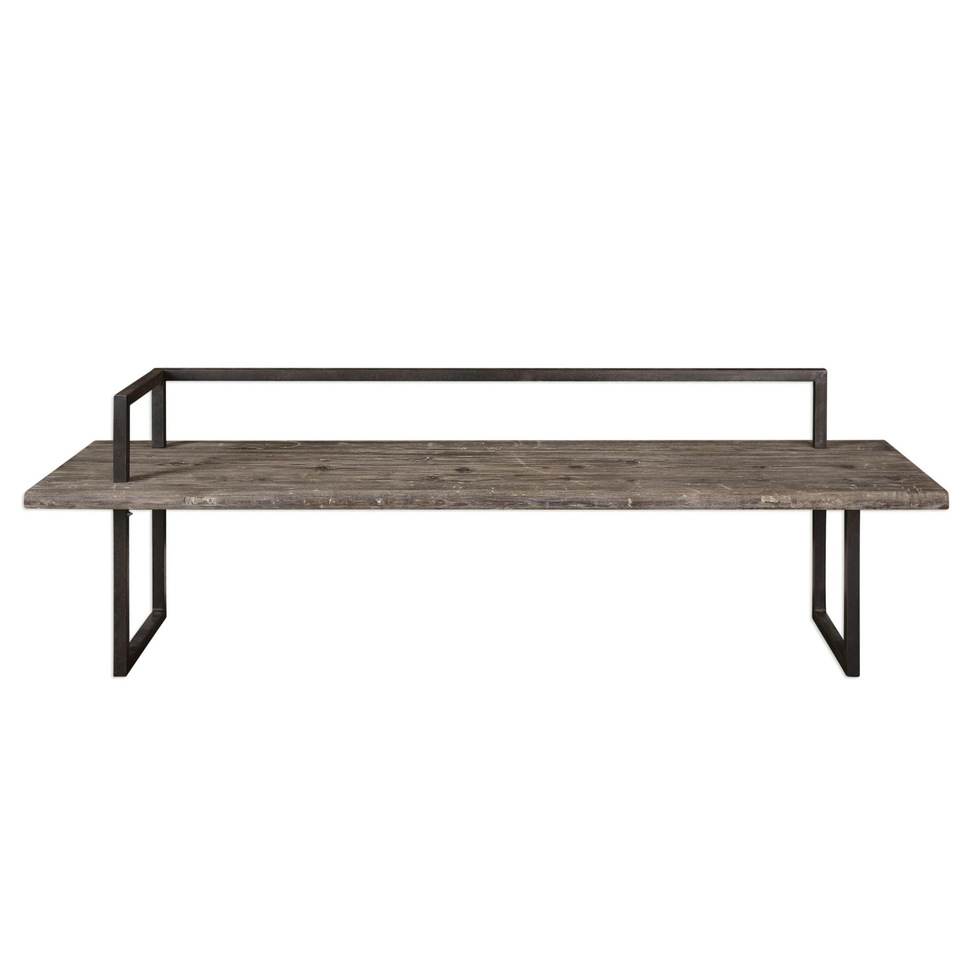 Uttermost 24701 Herbert 86 Inch Wide Reclaimed Fir Wood Bench Aged Black N A