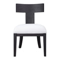 Uttermost 23533 Idris 21 Wide Klismos Style Chair With Slubbed Fabric Charcoal Black