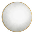 Uttermost Junius Round Antique Gold Leaf Mirror