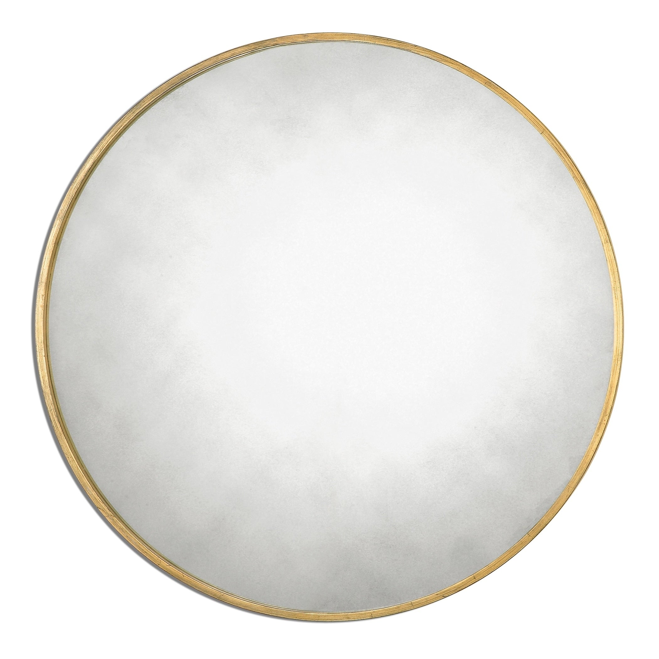 Uttermost Junius Round Antique Gold Leaf Mirror