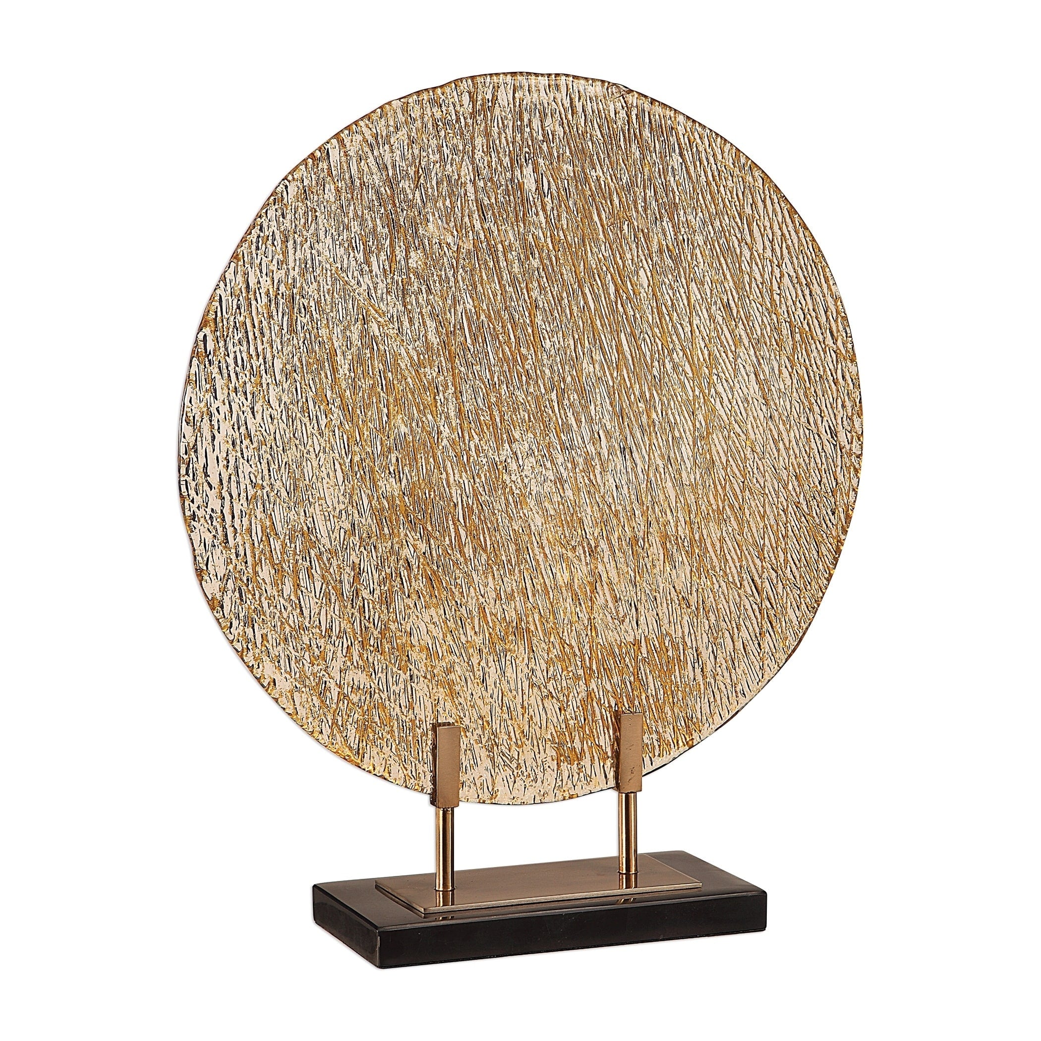Uttermost Layan Black Art Glass Charger