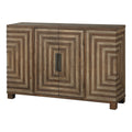 Uttermost Layton Two Tone Geometric Console Cabinet