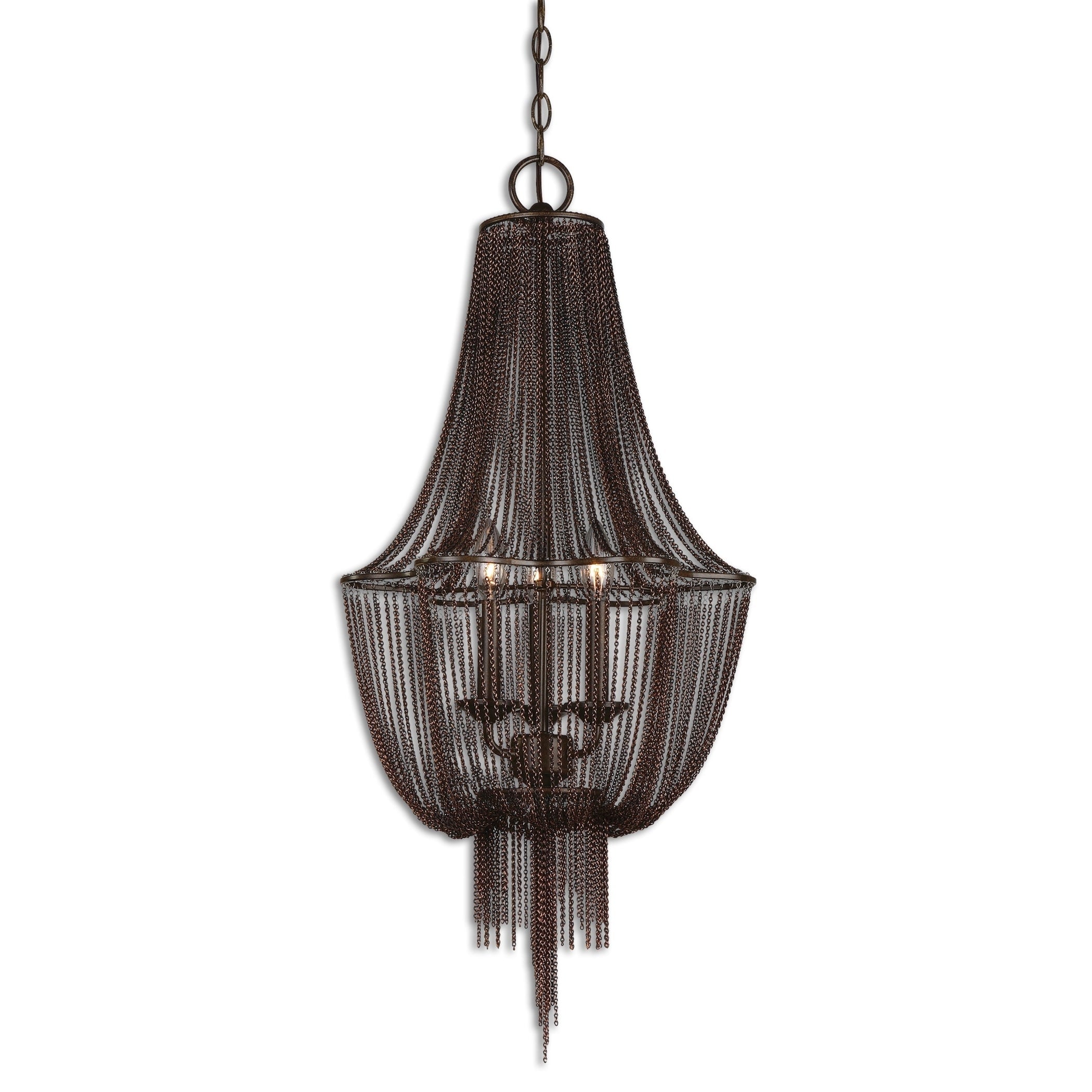 Uttermost Lezzeno 3 Light Metal Lighting Fixture Chandelier