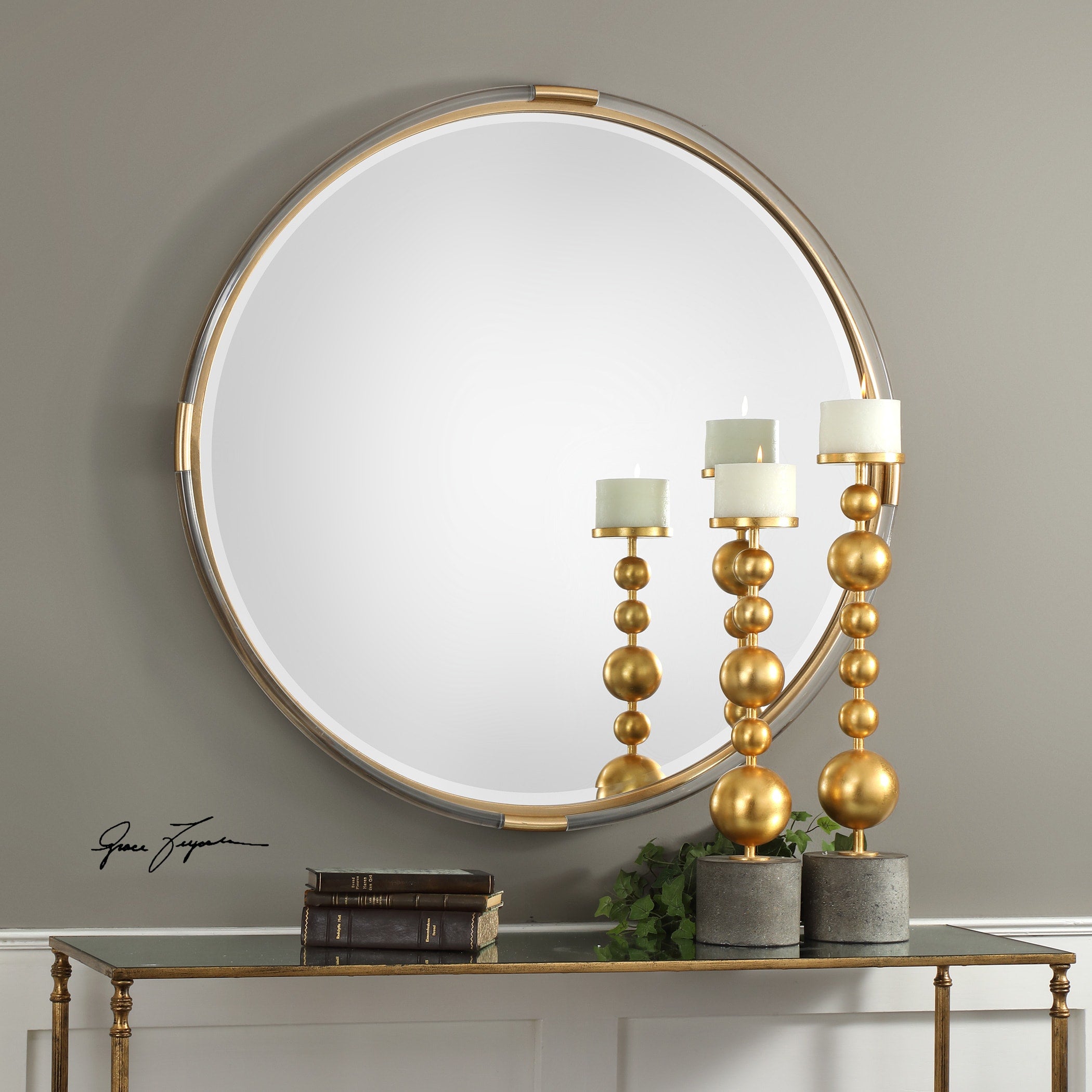 Uttermost Mackai Gold Round Mirror