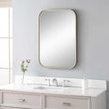 Uttermost 09599 Malay 30 X 21 Rectangular Beveled Iron Framed Bathroom Mirror Antique Gold Leaf