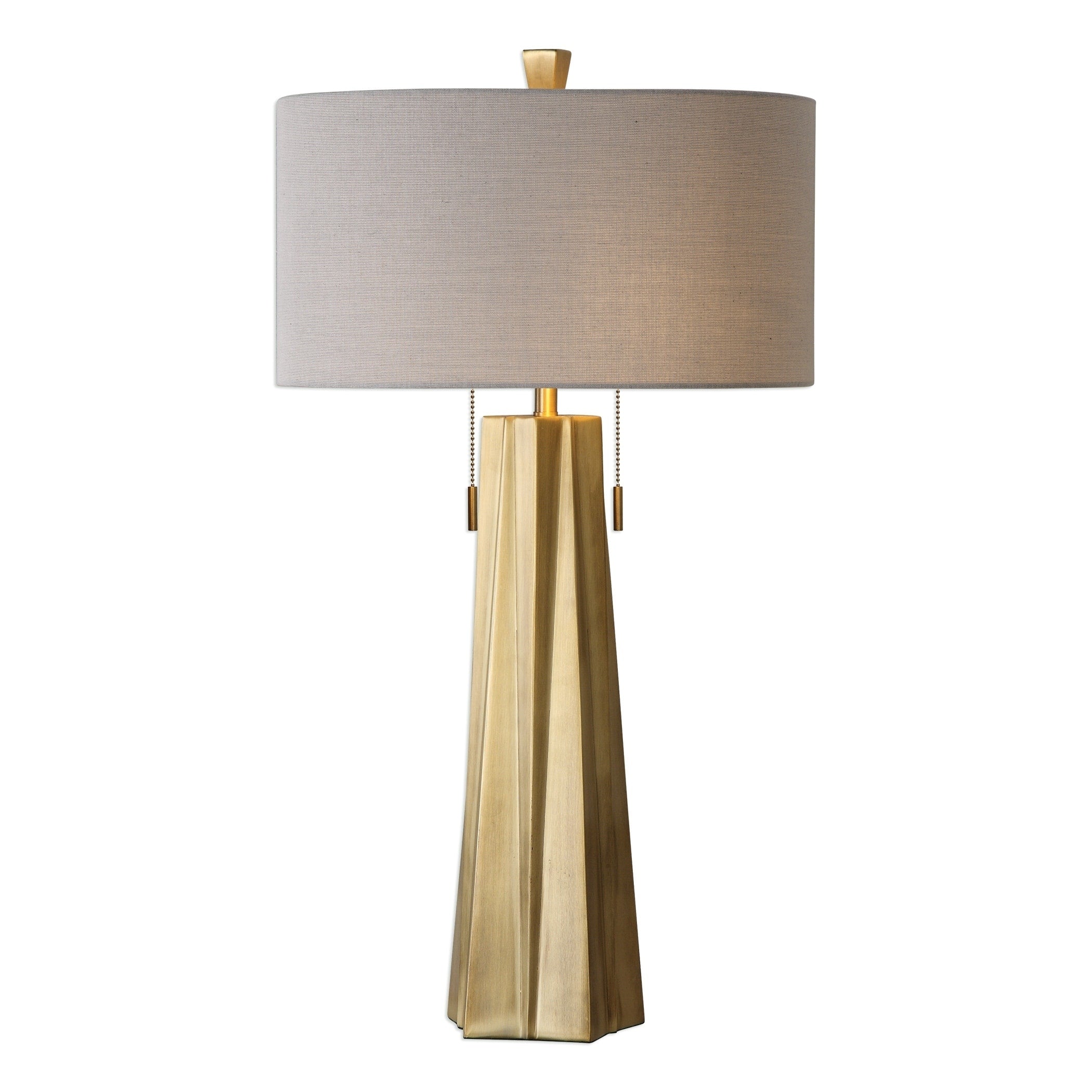 Uttermost Maris Plated Antiqued Brass 2 Light Table Lamp