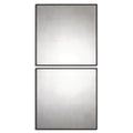 Uttermost Matty Antiqued Square Wall Mirrors Set Of 2 Black 23.5X23.5X1