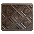 Uttermost 25458 Mindra 43 Wide 4 Drawer Transitional Dresser Chest Distressed Deep Walnut