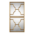 Uttermost Misa Antiqued Gold Leaf Mirror Set Of 2 Antique Silver 24X24X1.125
