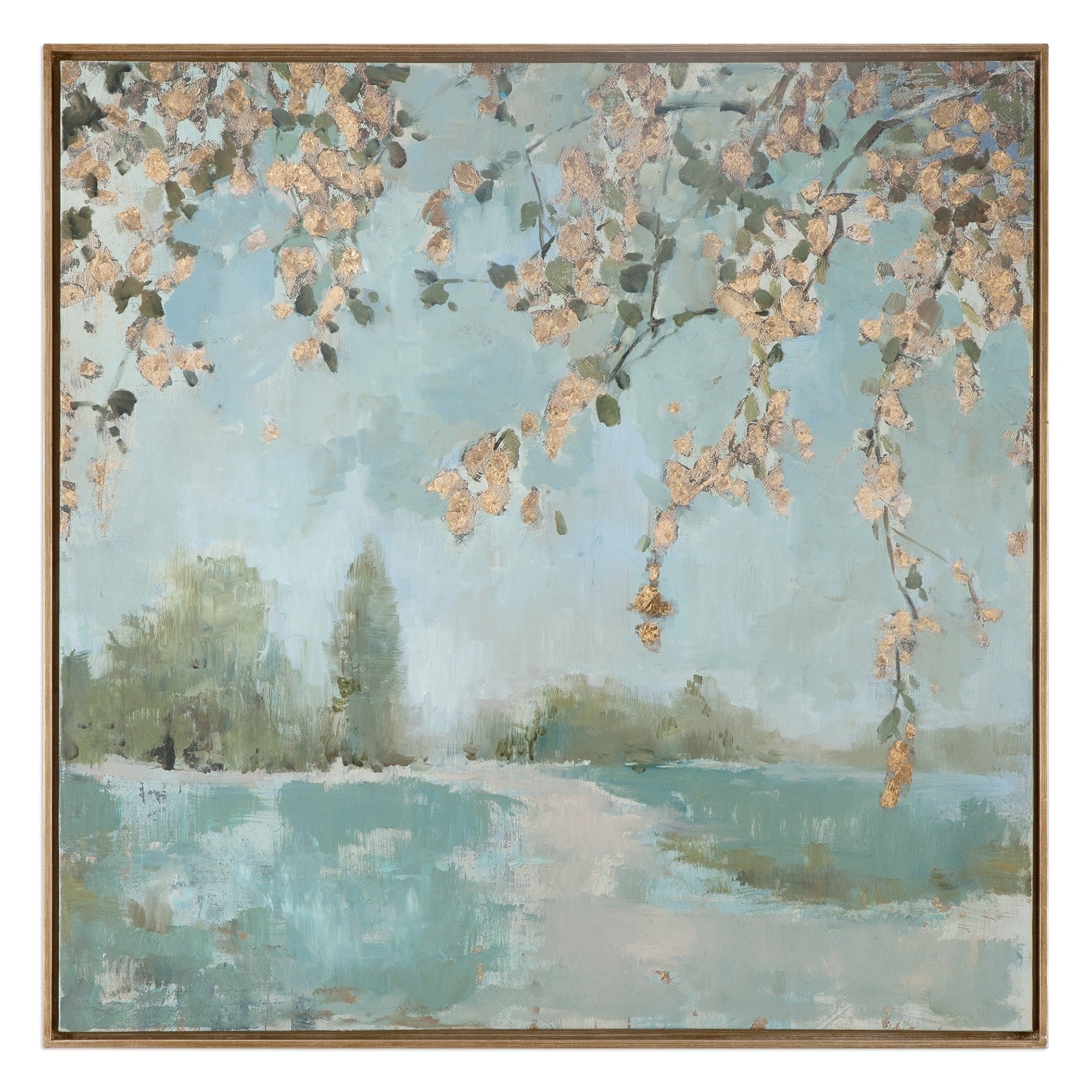 Uttermost Peaceful Landscape Art Blue Green