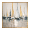Uttermost Regatta Nautical Art Grey Blue Silver